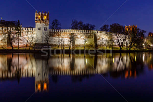 Stunning View of Novodevichy Convent in the Evening, Moscow, Rus Stock photo © anshar