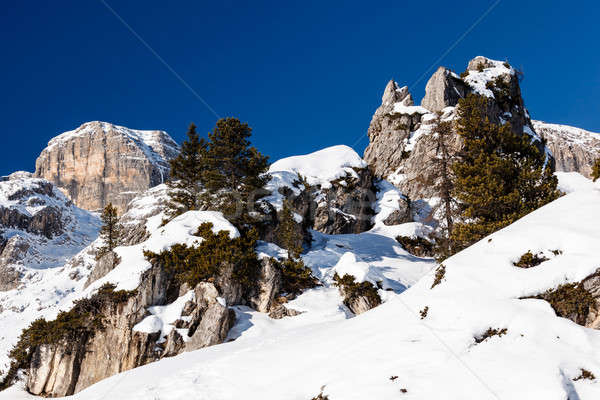 Rocky Mountains on the Ski Resort of Arabba, Dolomites Alps, Ita Stock photo © anshar