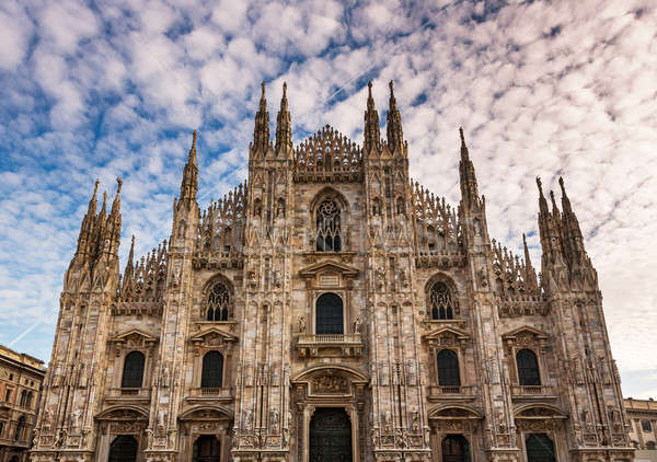 Stock photo: Facade of Milan Cathedral (Duomo di Milan) in the Morning, Milan