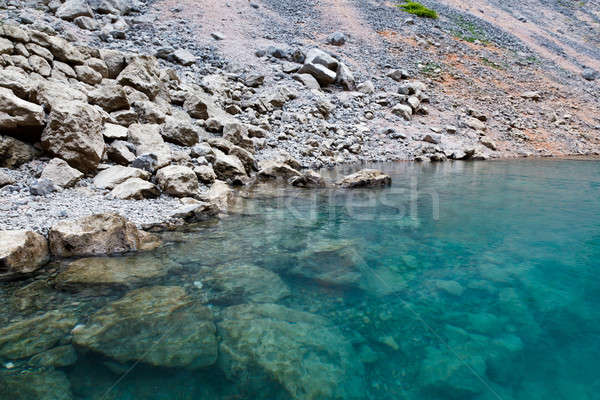藍色 湖 石灰石 彈坑 克羅地亞 水 商業照片 © anshar