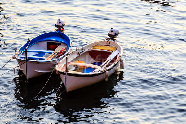 Tre barche Italia natura blu colori Foto d'archivio © anshar