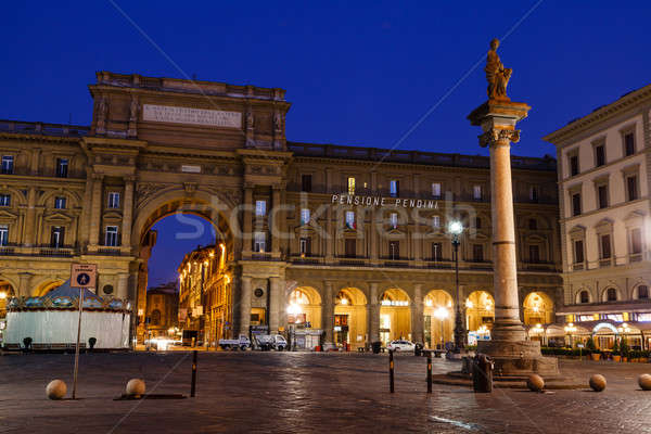 Columna abundancia manana Florencia Italia ciudad Foto stock © anshar
