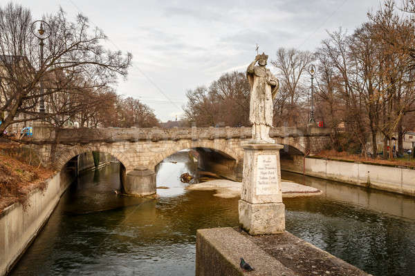 Stock photo: Maximilian Bridge over Isar River in Munich, Upper Bavaria, Germ