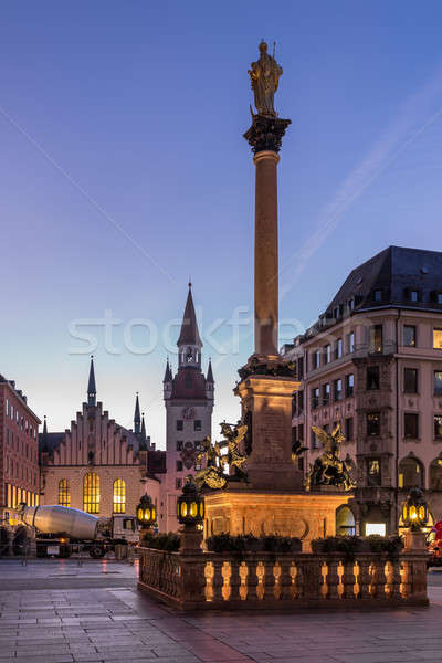 Old Town Hall and Marienplatz in the Morning, Munich, Bavaria, G Stock photo © anshar