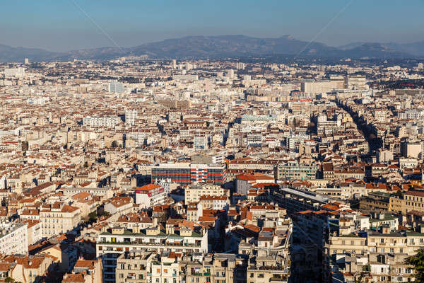 Marsiglia città montagna Francia panorama Foto d'archivio © anshar