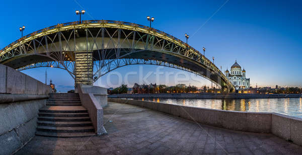 Panorama of Christ the Saviour Cathedral and Patriarshy Bridge i Stock photo © anshar