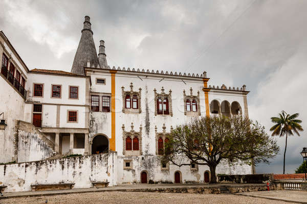 The Sintra National Palace (Palacio Nacional de Sintra), or Town Stock photo © anshar