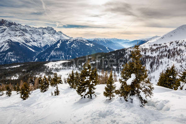 Sí üdülőhely olasz Alpok Olaszország tájkép Stock fotó © anshar