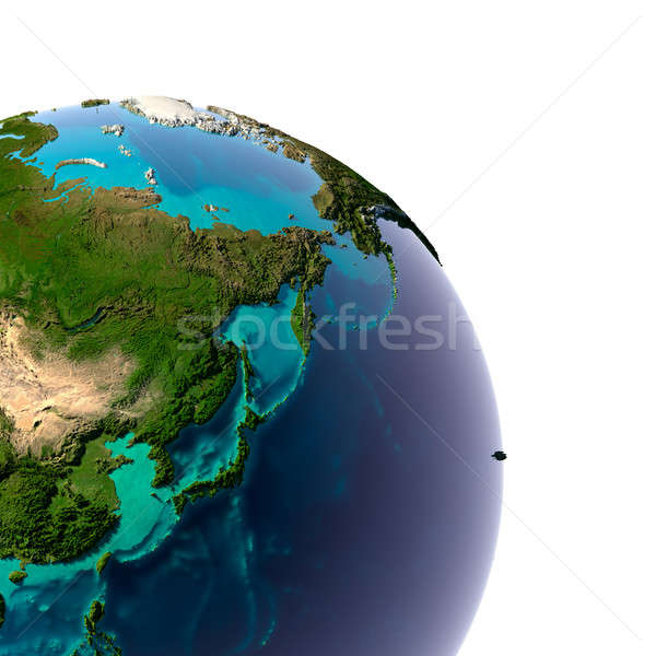 Gerçekçi dünya gezegeni doğal su toprak Stok fotoğraf © Antartis