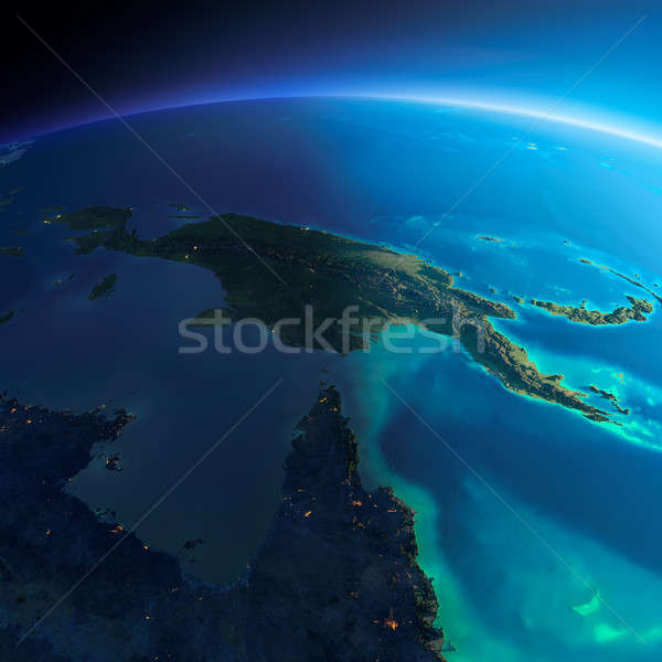 Detailed Earth. Australia and Papua New Guinea Stock photo © Antartis