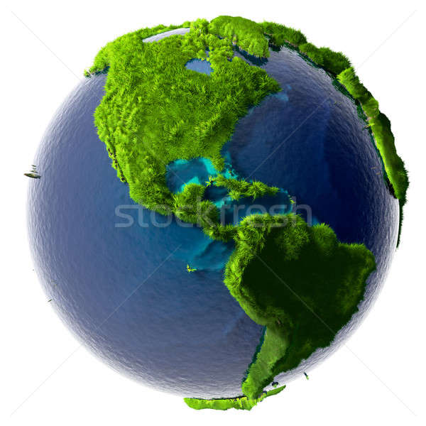 Verde Planet Earth pământ transparent ocean Imagine de stoc © Antartis