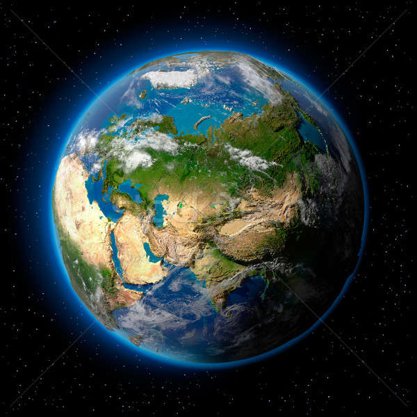 Toprak uzay dünya gezegeni su oceans Stok fotoğraf © Antartis