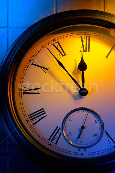 Színes retro óra titokzatos jegyzőkönyv kék Stock fotó © Antartis