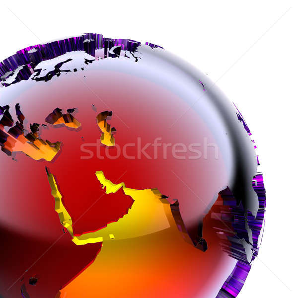 Monde verre chaud lueur Photo stock © Antartis