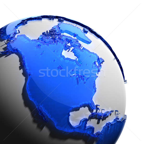 Terra continenti blu vetro mondo Foto d'archivio © Antartis