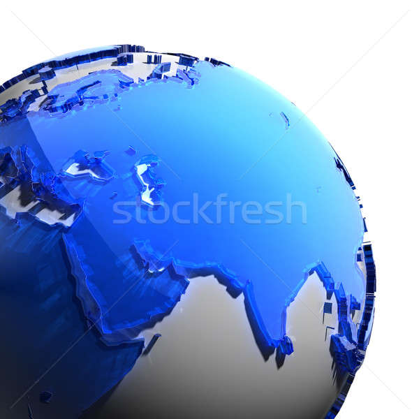 Terre continents bleu verre monde Photo stock © Antartis