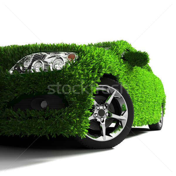Metapher grünen Auto Körper Oberfläche bedeckt Stock foto © Antartis
