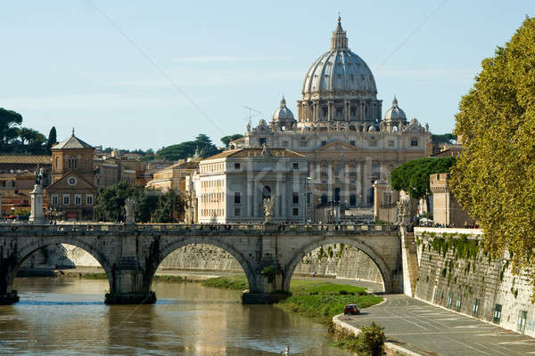 Widoku watykan święty bazylika most Rzym Zdjęcia stock © Antartis
