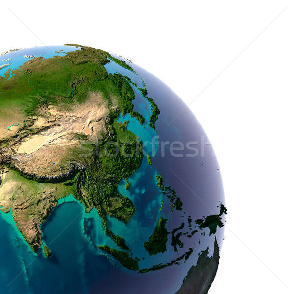 Realistyczny planety Ziemi naturalnych wody ziemi Zdjęcia stock © Antartis