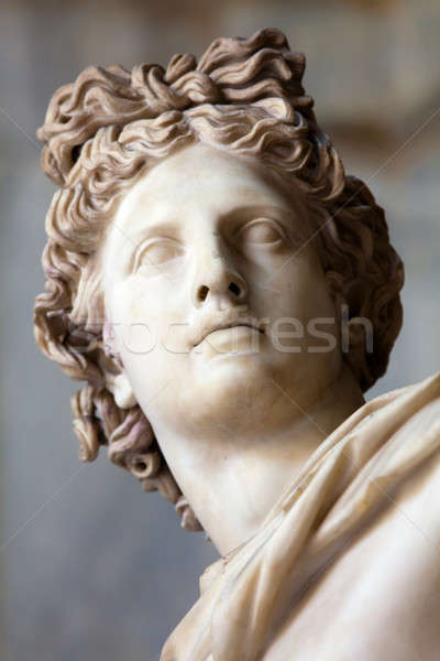Statuie detaliu sculptură marmură copiati pierdut Imagine de stoc © Antartis