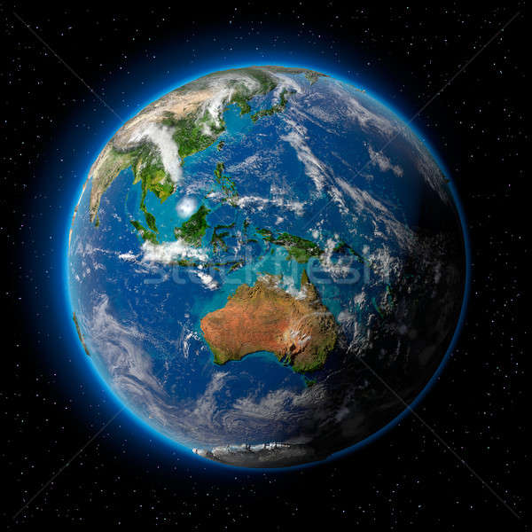 Tierra espacio planeta tierra agua océanos Foto stock © Antartis