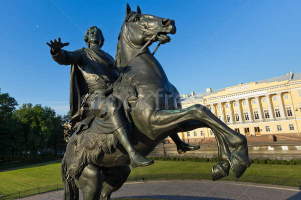 Monument The Bronze Horseman in St. Petersburg Stock photo © Antartis