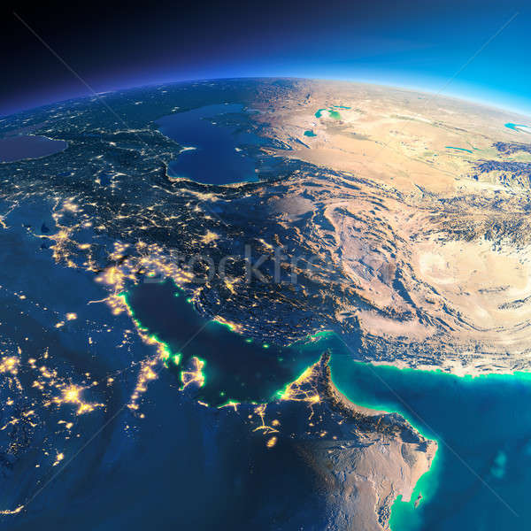 Detailed Earth. Persian Gulf Stock photo © Antartis