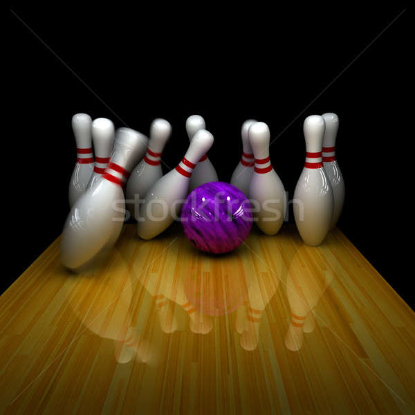 Purple ball does strike! Stock photo © Antartis