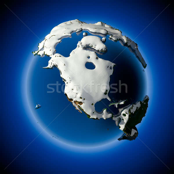 Planeta tierra cubierto nieve alivio temporada de invierno tiempo Foto stock © Antartis