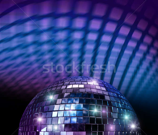 Disco Spiegel Ball Licht Ort Reflexionen Stock foto © Anterovium