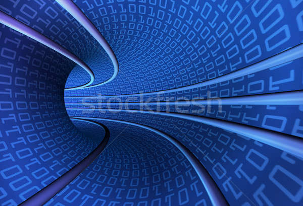 двоичный туннель скорость скорости синий трубы Сток-фото © Anterovium