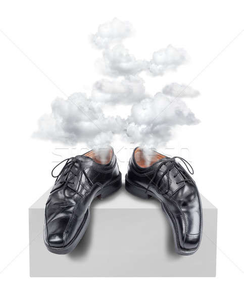 Cansado negocios zapatos agotamiento frenético Foto stock © Anterovium