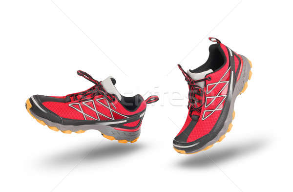 Running red sport shoes Stock photo © Anterovium
