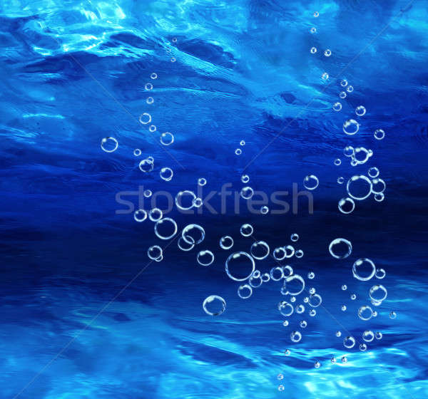 Bubbles deep blue underwater Stock photo © Anterovium