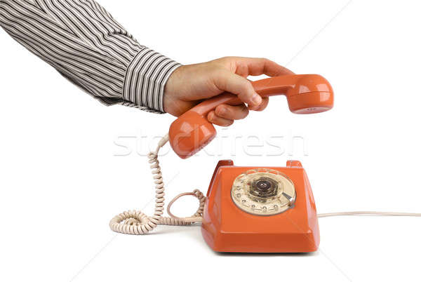 Vintage telephone answer handset Stock photo © Anterovium
