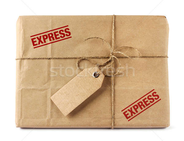 棕色 郵件 交貨 包 標籤 商業照片 © Anterovium