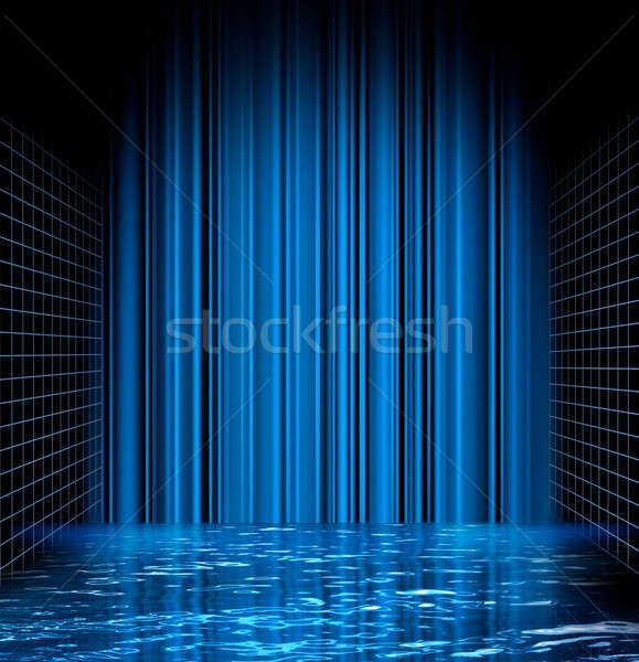 Сток-фото: аннотация · синий · воды · сетке · пространстве · поверхности · воды