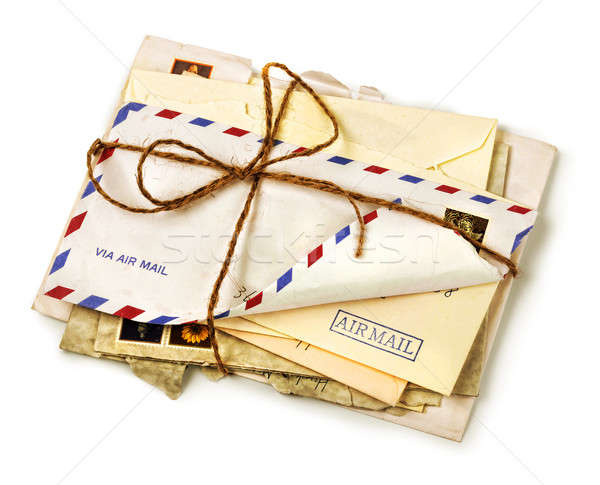 Vechi posta aeriana litere aer poştă Imagine de stoc © Anterovium