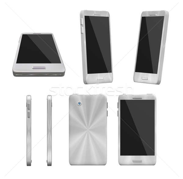 Uniwersalny smartphone różny ekran dotykowy urządzenie technologii Zdjęcia stock © Anterovium