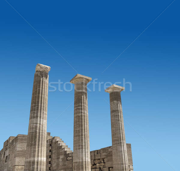 Ancient Greek temple columns Stock photo © Anterovium
