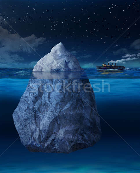 Oceaan ijsberg groot schip natuur Stockfoto © Anterovium