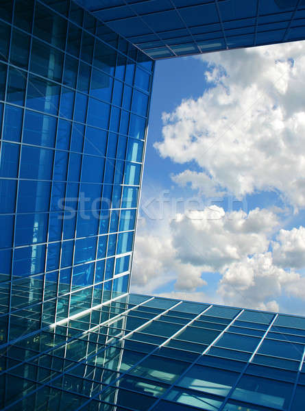 Janela brilhante futuro edifício moderno perspectiva estrutura Foto stock © Anterovium