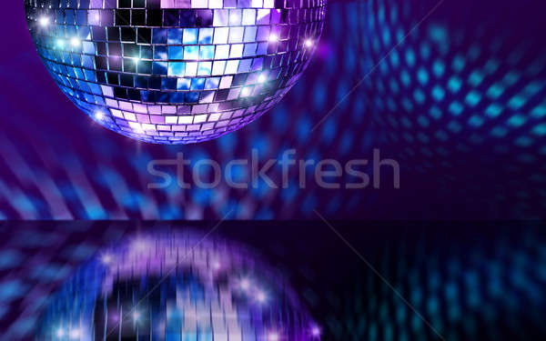 迪斯科 鏡子 球 光 光 黑暗 商業照片 © Anterovium