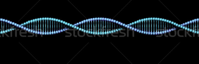 Foto stock: Dna · preto · spiralis · código · isolado