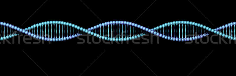 DNA siyah spiral kod yalıtılmış Stok fotoğraf © Anterovium