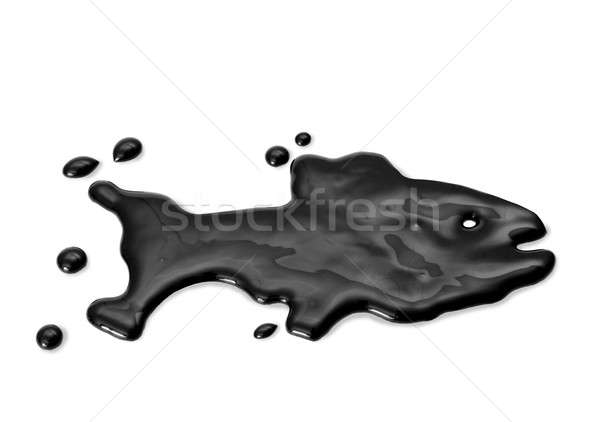 нефть рыбы черный форма белый энергии Сток-фото © Anterovium