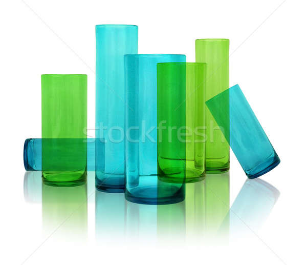 Stock fotó: Modern · szín · üveg · színes · csetepaté · fehér