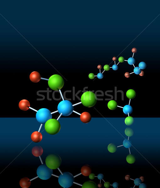 Molekularny nauki modeli ciemne muzyka Zdjęcia stock © Anterovium