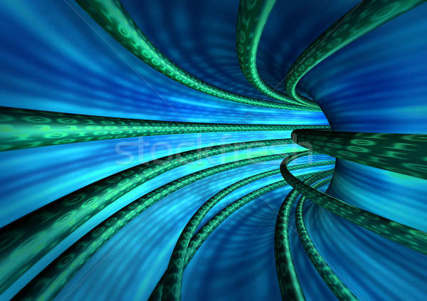 Bináris adat folyam száguld digitális információ Stock fotó © Anterovium