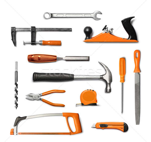 Mão ferramentas isolado mecânico preto Foto stock © Anterovium